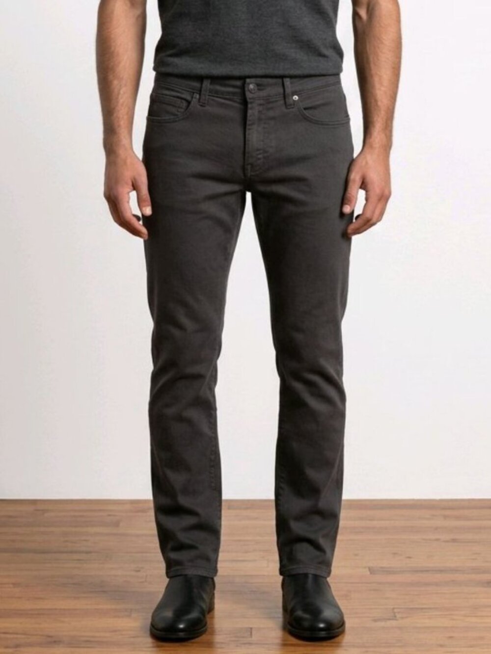 PAIGE Men's Size 29" x 33" Federal Hickory (Dark Grey) Color Relaxed Fit Chinos